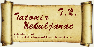 Tatomir Mekuljanac vizit kartica